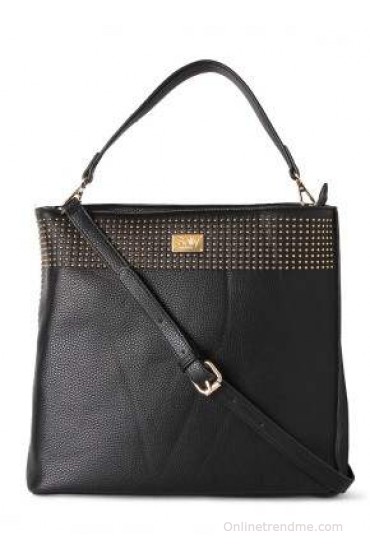 Allen Solly Women Black Leatherette Sling Bag